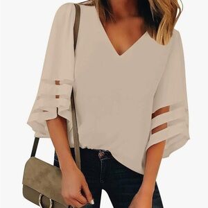 Women’s flare 3/4 sleeve blouse